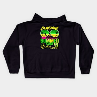 Sunshine Kisses Summer Time Wishes Kids Hoodie